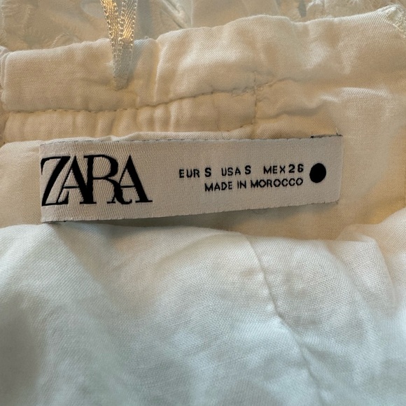 Zara white eyelet off shoulder summer mini dress - Picture 5 of 7